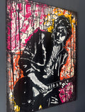 Joe Perry – Éclat Noir & Couleurs | Tableau original 75 x 55 cm