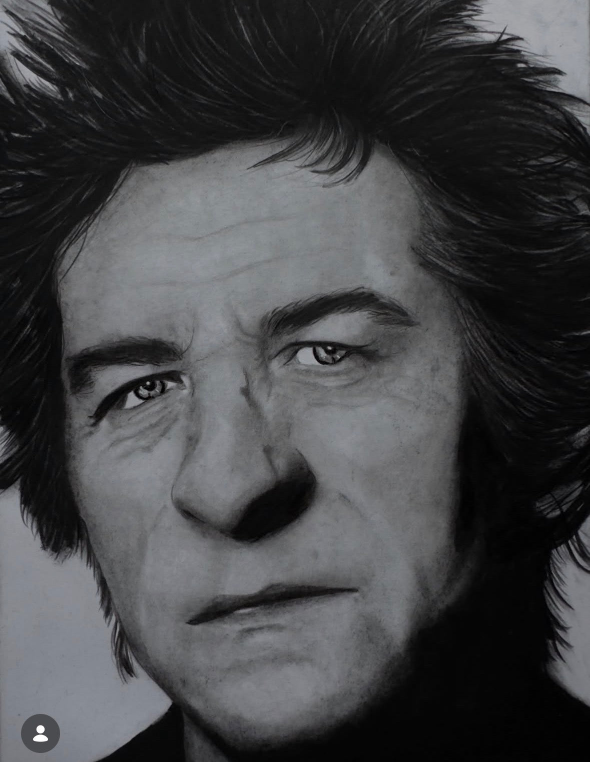 Portrait personnalisé au crayon et fusain – Fait main